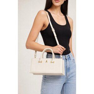 Patrizia Pepe Fly Bamby Leather Shoulder Bag Purse Handbag Crossbody Strap